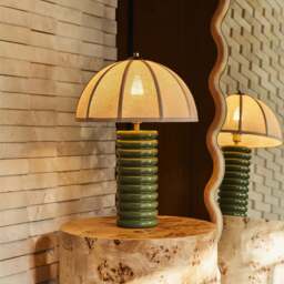 Odette - Olive Green Dome Shade Table Lamp - thumbnail 4