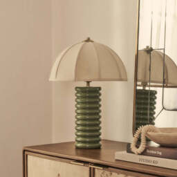 Odette - Olive Green Dome Shade Table Lamp