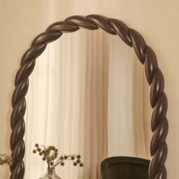 Ophelia - Full Length Arched Rope Twist Dark Wood Extra Large Mirror 180cm x 105cm - thumbnail 5