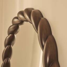 Ophelia - Full Length Arched Rope Twist Dark Wood Extra Large Mirror 180cm x 105cm - thumbnail 6