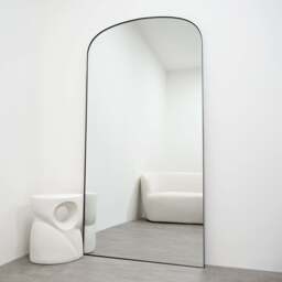 Aria - Full Length Black Large Metal Mirror 180cm x 90cm - thumbnail 2