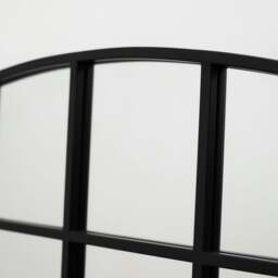 Bridgewater - Black Industrial Arched Metal Window Mirror 120cm x 80cm - thumbnail 6