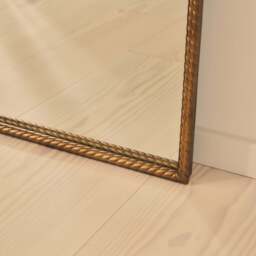 Corra - Antique Bronze Full Length Arched Rope Twist Mirror 190cm x 90cm - thumbnail 6