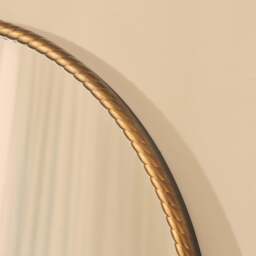 Corra - Antique Bronze Full Length Arched Rope Twist Mirror 190cm x 90cm - thumbnail 2