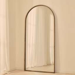 Corra - Antique Bronze Full Length Arched Rope Twist Mirror 190cm x 90cm - thumbnail 4