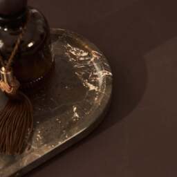 Travara - Dark Emperador Marble Oval Decorative Tray - thumbnail 5