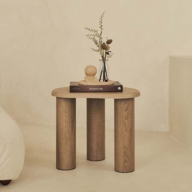 Savanna - Washed Wood Irregular Wooden Side Table - image 1