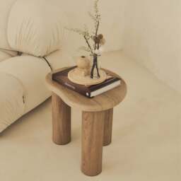 Savanna - Washed Wood Irregular Wooden Side Table - thumbnail 5