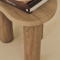 Savanna - Washed Wood Irregular Wooden Side Table - thumbnail 4