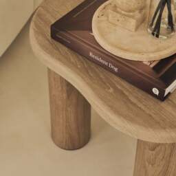 Savanna - Washed Wood Irregular Wooden Side Table - thumbnail 3