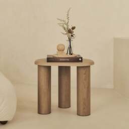 Savanna - Washed Wood Irregular Wooden Side Table - thumbnail 1