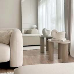 Savanna - Washed Wood Irregular Wooden Side Table - thumbnail 2