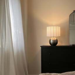 Caia - Brushed Steel Scallop Shade Table Lamp - thumbnail 2