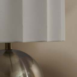 Caia - Brushed Steel Scallop Shade Table Lamp - thumbnail 3
