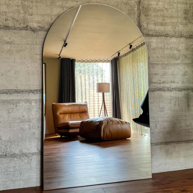 Edge - Extra Large Frameless Arched Full Length Mirror 179cm x 110cm - image 1
