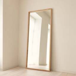 Arden - Light Wood Full Length Wooden Mirror 180cm x 80cm - thumbnail 2