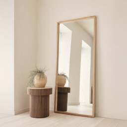 Arden - Light Wood Full Length Wooden Mirror 180cm x 80cm - thumbnail 1