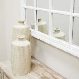 Sasha - White Shabby Chic Rectangular Window Mirror 134cm x 70cm - thumbnail 6