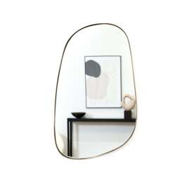 Ava - Gold Stone Shaped Irregular Mirror 75cm x 45cm - thumbnail 1