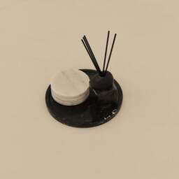 Travara - Black Marble Round Decorative Tray - thumbnail 6