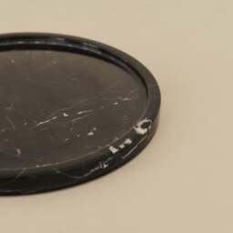 Travara - Black Marble Round Decorative Tray - thumbnail 2