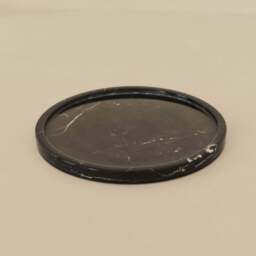 Travara - Black Marble Round Decorative Tray