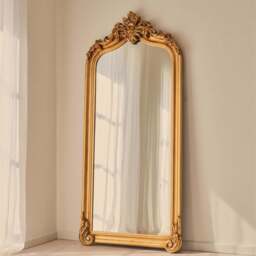 Cristina - Full Length Gold Arched Ornate Mirror 200cm x 90cm - thumbnail 3