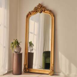 Cristina - Full Length Gold Arched Ornate Mirror 200cm x 90cm - thumbnail 1
