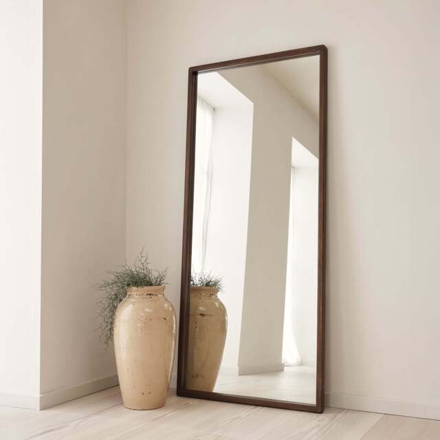 Arden - Dark Wood Full Length Wooden Mirror 180cm x 80cm - image 1