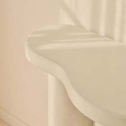 Savanna - Large Concrete Curved Wooden Console Table - thumbnail 3