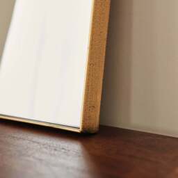 Theo - Gold Rectangular Metal Wall Mirror 40cm x 30cm - thumbnail 6