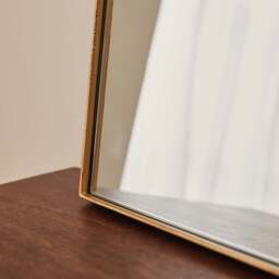 Theo - Gold Rectangular Metal Wall Mirror 40cm x 30cm - thumbnail 2