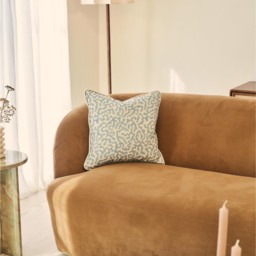 Pakko - Blue Printed Fabric Cushion - thumbnail 3