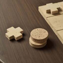Noughts And Crosses - Cream Travertine Decorative Accessory - thumbnail 3