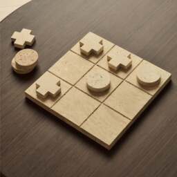 Noughts And Crosses - Cream Travertine Decorative Accessory - thumbnail 5