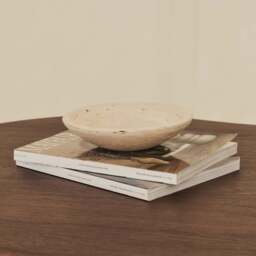 Marbelle - Cream Travertine Decorative Bowl - thumbnail 4