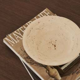 Marbelle - Cream Travertine Decorative Bowl - thumbnail 2