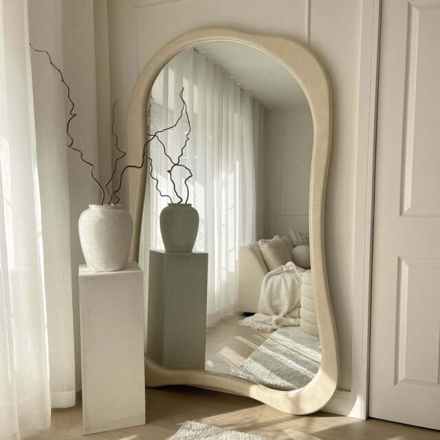 Arcurva - Extra Large Full Length Concrete Irregular Mirror 190cm x 120cm - image 1