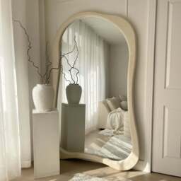 Arcurva - Extra Large Full Length Concrete Irregular Mirror 190cm x 120cm - thumbnail 1