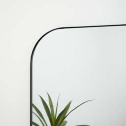 Theo - Full Length Black Curved Metal Extra Large Mirror 200cm x 120cm - thumbnail 6