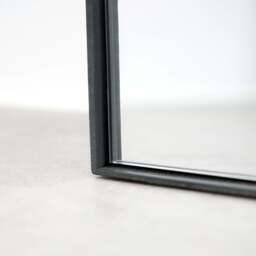 Theo - Full Length Black Curved Metal Extra Large Mirror 200cm x 120cm - thumbnail 4