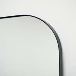 Theo - Full Length Black Curved Metal Extra Large Mirror 200cm x 120cm - thumbnail 5