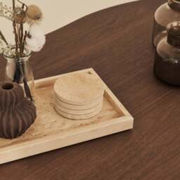 Travara - Cream Travertine Large Rectangular Decorative Tray - thumbnail 5