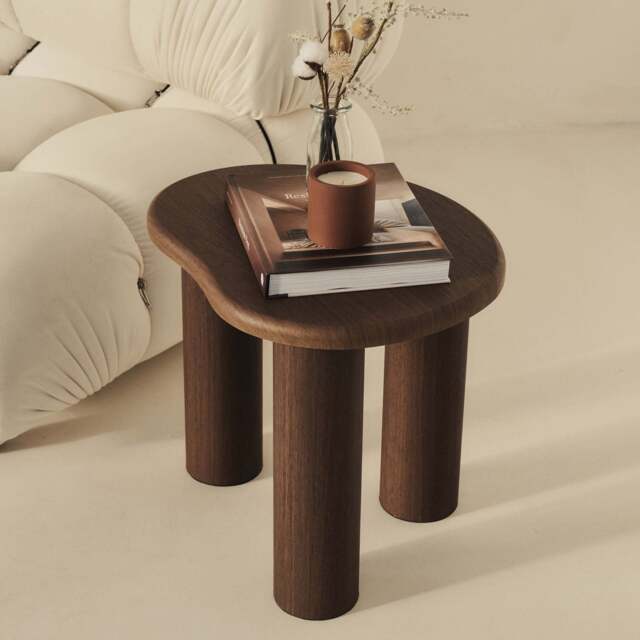 Savanna - Dark Wood Irregular Wooden Side Table - image 1