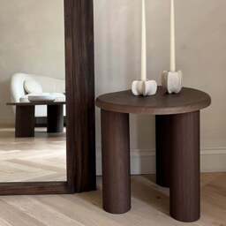 Savanna - Dark Wood Irregular Wooden Side Table - thumbnail 4