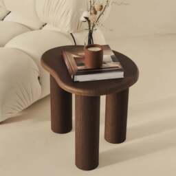 Savanna - Dark Wood Irregular Wooden Side Table