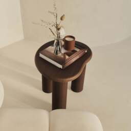 Savanna - Dark Wood Irregular Wooden Side Table - thumbnail 6