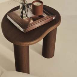 Savanna - Dark Wood Irregular Wooden Side Table - thumbnail 5