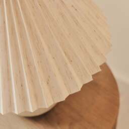 Corsica - Stone Ceramic Pleated Shade Table Lamp - thumbnail 3
