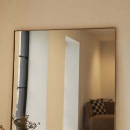 Theo - Full Length Gold Rectangular Extra Large Metal Mirror 190cm x 120cm - thumbnail 4